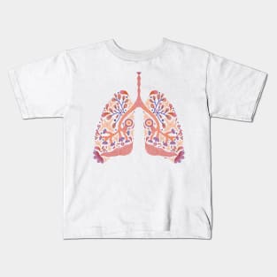 Breathe in nature coral Kids T-Shirt